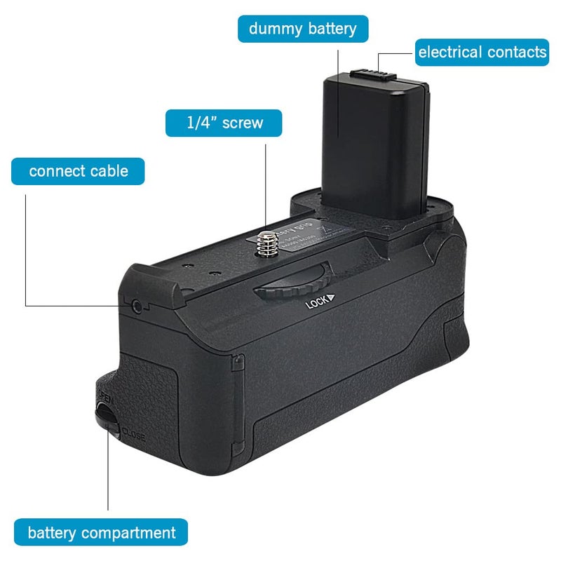 Mcoplus A6300 Pro Vertical Battery Grip with Controller for Sn A6000, A6300, A6400 Camera - Image 3